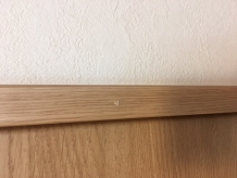 ドア枠へこみ　修理前